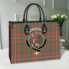 Clan MacKinnon Ancient Tartan Crest Leather Bag HO63 Clan MacKinnon Tartan Today   