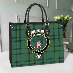 Clan Ross Hunting Ancient Tartan Crest Leather Bag MF67 Clan Ross Tartan Today   
