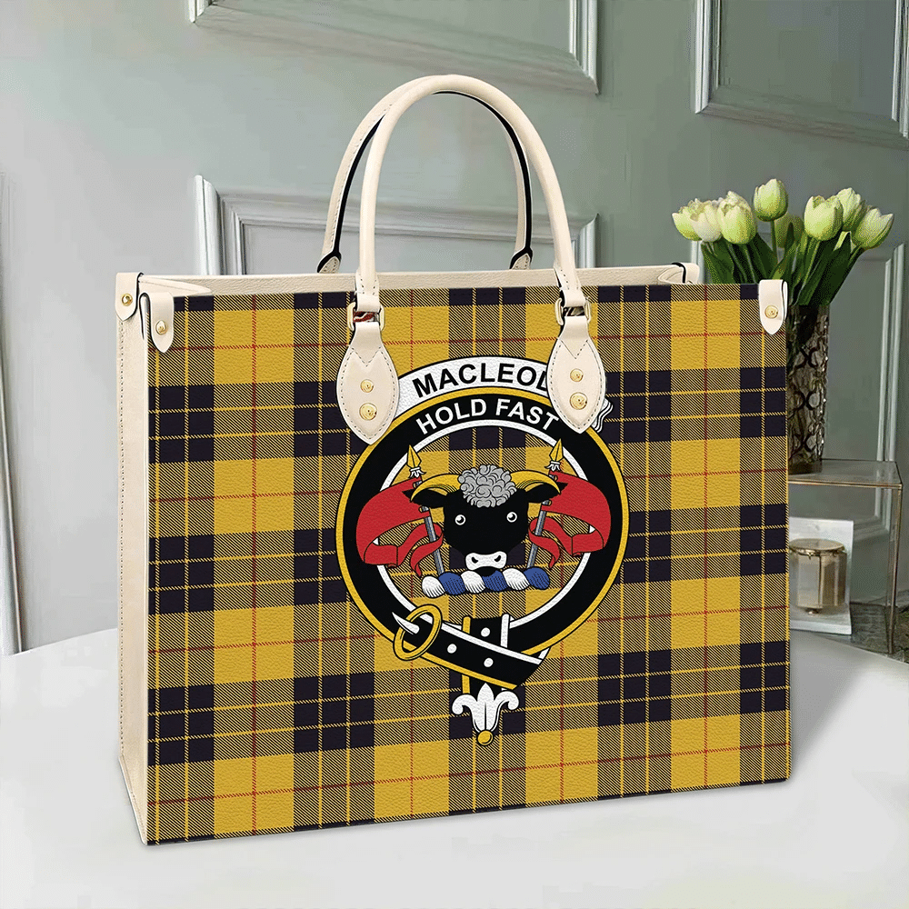 Clan MacLeod Of Lewis Ancient Tartan Crest Leather Bag LR67 Clan Borthwick Tartan Today   