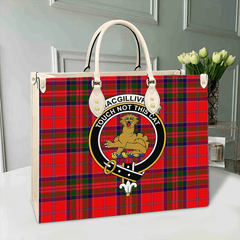 Clan MacGillivray Modern Tartan Crest Leather Bag NL58 Clan MacGillivray Tartan Today   
