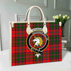 Clan Stewart Of Appin Modern Tartan Crest Leather Bag DF63 Clan Stewart of Appin Tartan Today   