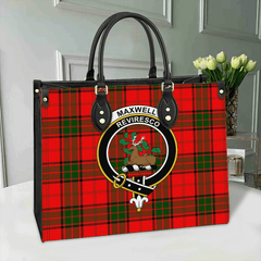 Clan Maxwell Modern Tartan Crest Leather Bag SB49 Clan Maxwell Tartan Today   