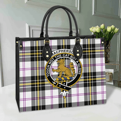 Clan MacPherson Dress Modern Tartan Crest Leather Bag VT13 Clan MacPherson Tartan Today   