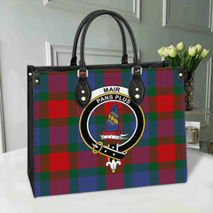 Clan Mar Tartan Crest Leather Bag LS42 Clan Mar Tartan Today   