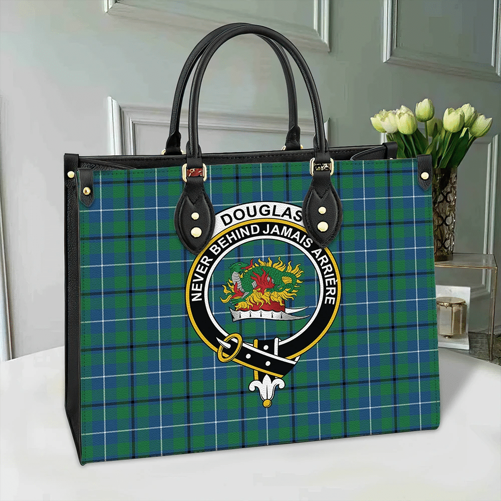 Clan Douglas Ancient Tartan Crest Leather Bag RK94 Clan Douglas Tartan Today   