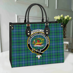 Clan Douglas Ancient Tartan Crest Leather Bag RK94 Clan Douglas Tartan Today   