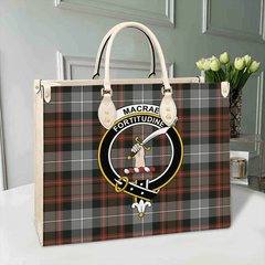 Clan MacRae Hunting Weathered Tartan Crest Leather Bag VY20 Clan MacRae Tartan Today   