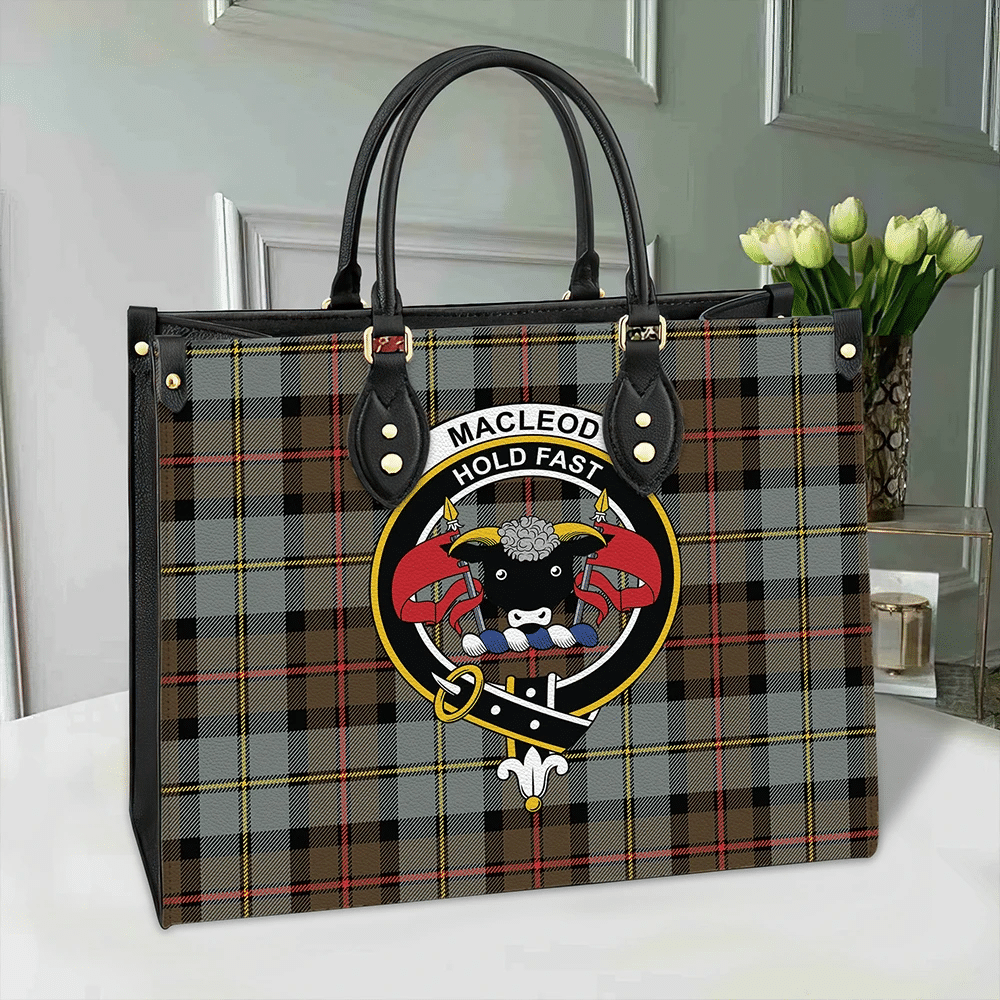Clan MacLeod Of Harris Weathered Tartan Crest Leather Bag YW79 Clan Borthwick Tartan Today   