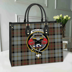Clan MacLeod Of Harris Weathered Tartan Crest Leather Bag YW79 Clan Borthwick Tartan Today   