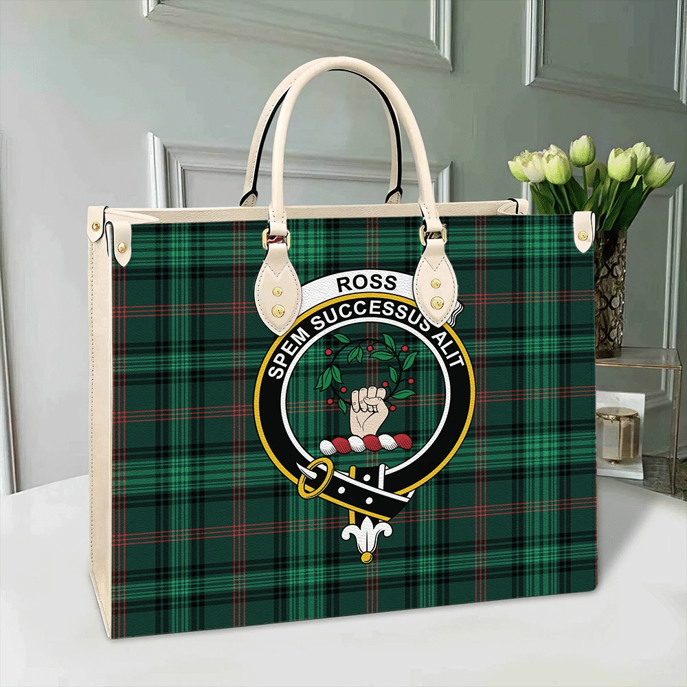 Clan Ross Hunting Modern Tartan Crest Leather Bag JB78 Clan Ross Tartan Today   