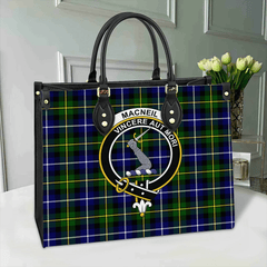 Clan MacNeill Of Barra Modern Tartan Crest Leather Bag IR34 Clan MacNeil / MacNeill Tartan Today   