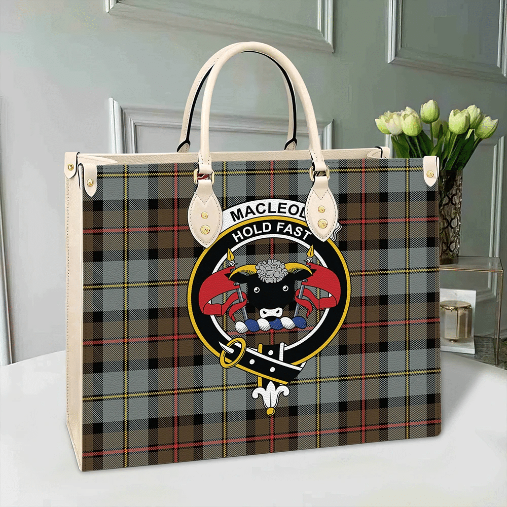 Clan MacLeod Of Harris Weathered Tartan Crest Leather Bag YW79 Clan Borthwick Tartan Today   