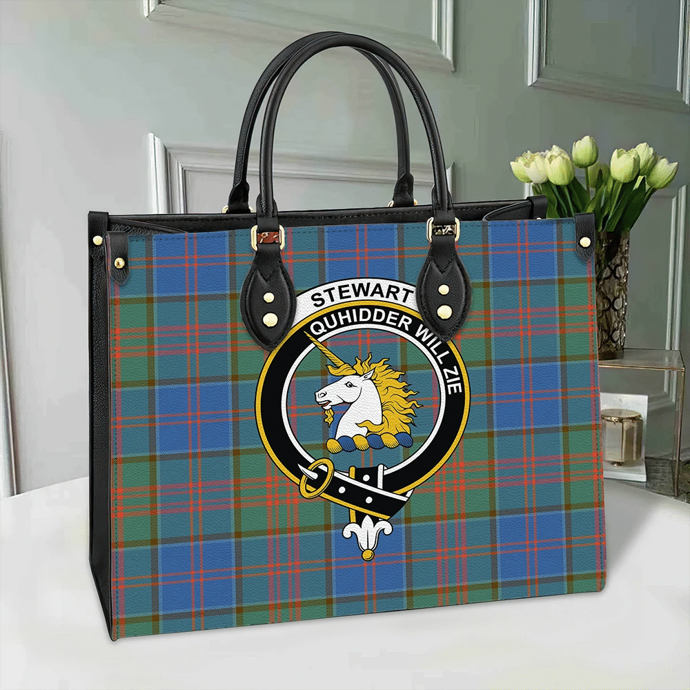 Clan Stewart Of Appin Hunting Ancient Tartan Crest Leather Bag JL64 Clan Stewart of Appin Tartan Today   
