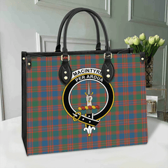 Clan MacIntyre Ancient Tartan Crest Leather Bag HJ31 Clan MacIntyre Tartan Today   