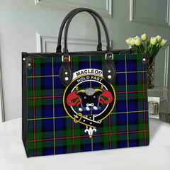 Clan MacLeod Of Harris Modern Tartan Crest Leather Bag AN67 Clan Borthwick Tartan Today   