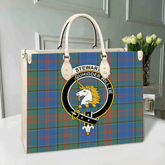 Clan Stewart Of Appin Hunting Ancient Tartan Crest Leather Bag JL64 Clan Stewart of Appin Tartan Today   