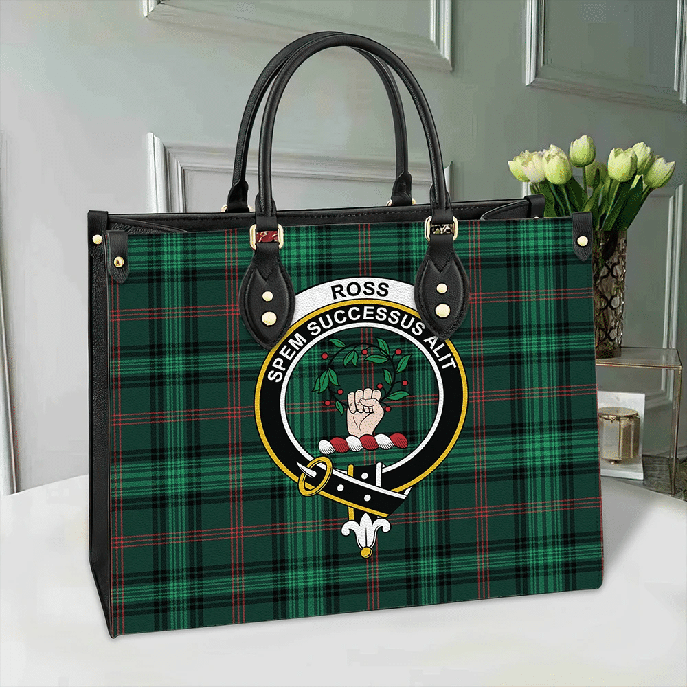 Clan Ross Hunting Modern Tartan Crest Leather Bag JB78 Clan Ross Tartan Today   