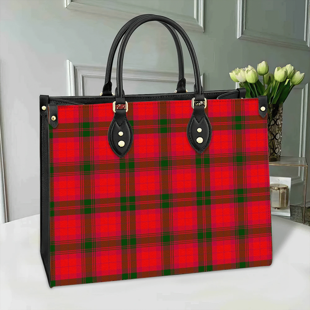 Clan MacNab Modern Tartan Leather Bag VH12 Clan MacNab Tartan Today   