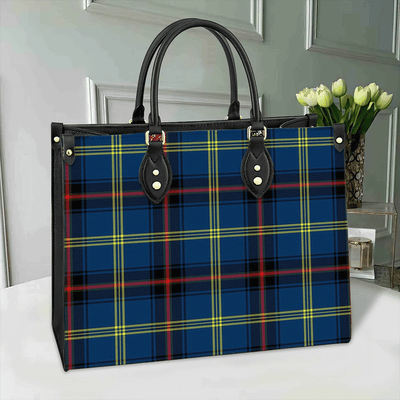 Clan Grewar Tartan Leather Bag