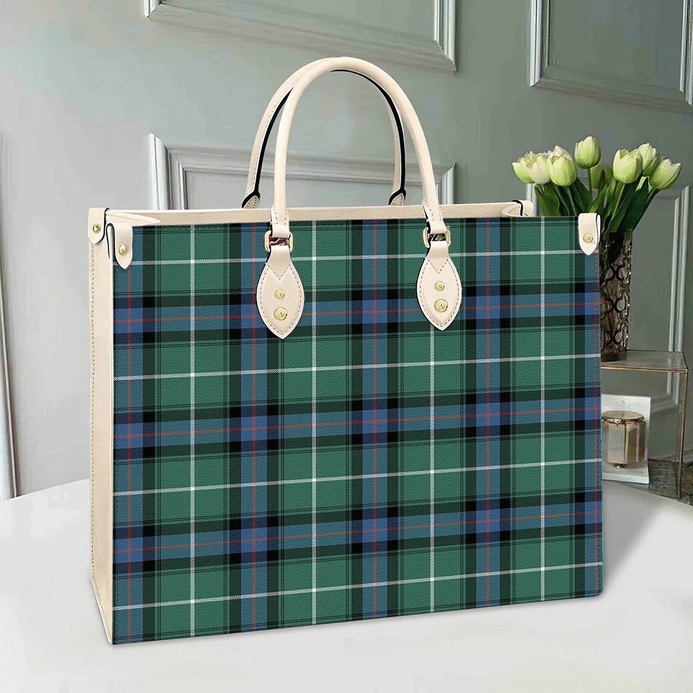 Clan MacDonald Of The Isles Hunting Ancient Tartan Leather Bag BA73 Clan MacDonald Tartan Today   