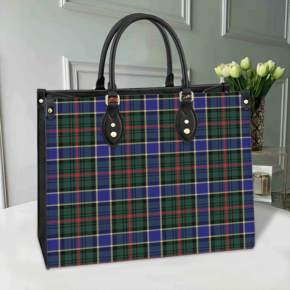 Clan Ogilvie Hunting Modern Tartan Leather Bag ZM55 Clan Ogilvie Tartan Today   