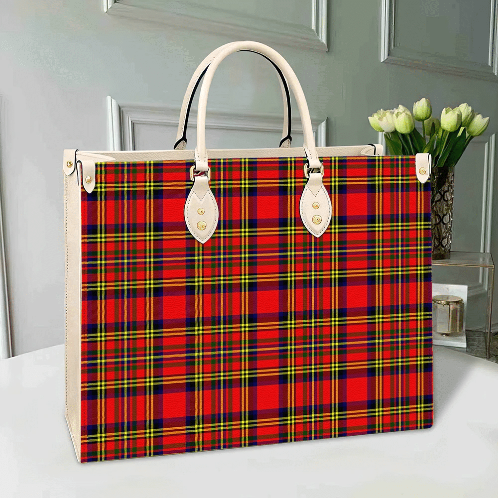 Clan Hepburn Tartan Leather Bag TB99 Clan Hepburn Tartan Today   