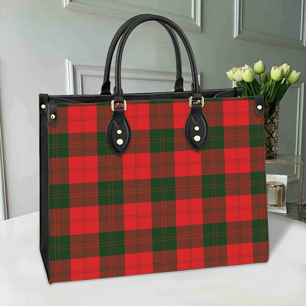 Clan Erskine Modern Tartan Leather Bag QE33 Clan Erskine Tartan Today   