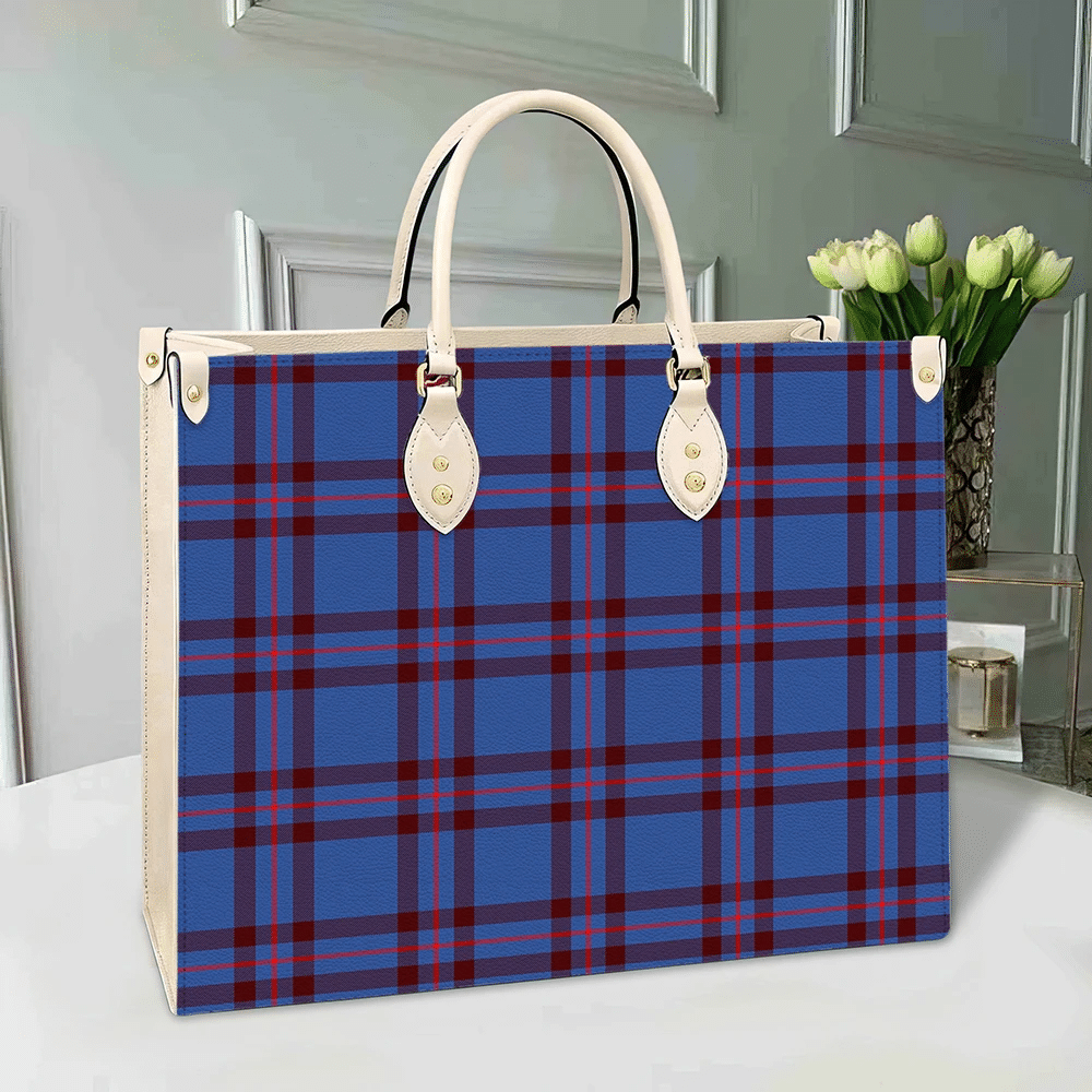 Clan Elliot Modern Tartan Leather Bag NP39 Clan Elliot Tartan Today   