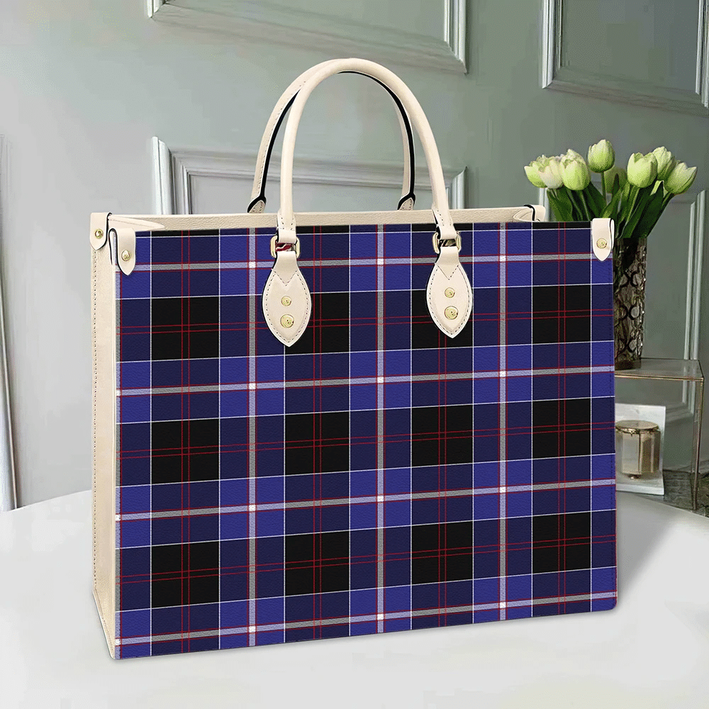 Clan Dunlop Modern Tartan Leather Bag XC70 Clan Dunlop Tartan Today   