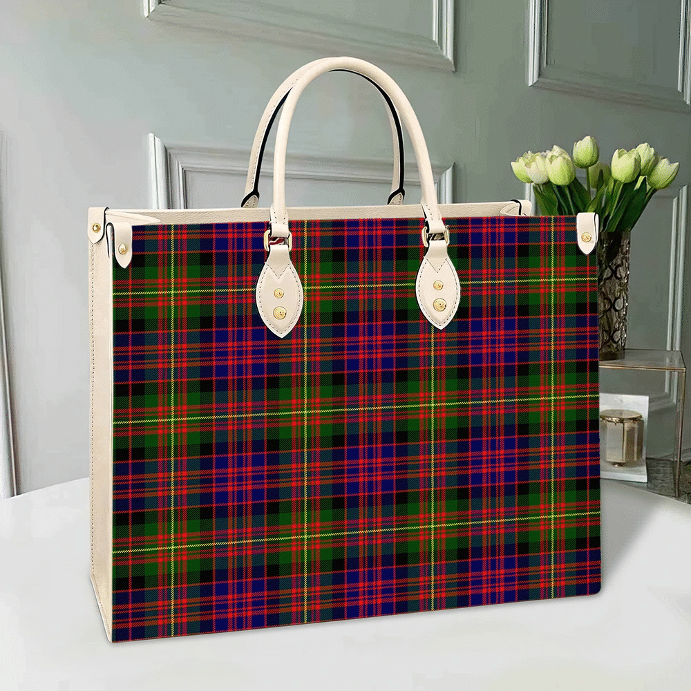Clan Carnegie Modern Tartan Leather Bag DE66 Clan Carnegie Tartan Today   