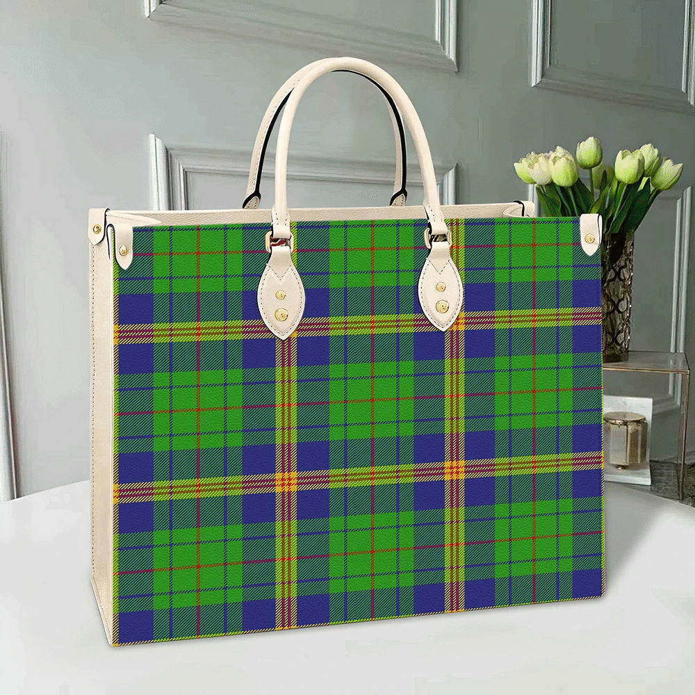 Clan New Mexico Tartan Leather Bag PZ12 Clan Borthwick Tartan Today   
