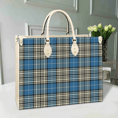 Clan Napier Ancient Tartan Leather Bag LW25 Clan Napier Tartan Today   