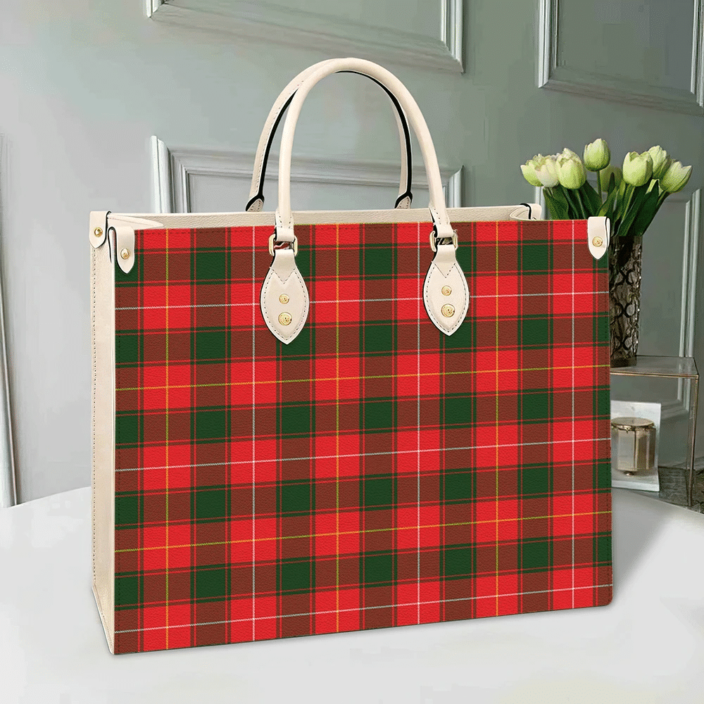 Clan MacFie Tartan Leather Bag HE35 Clan MacPhee_MacFie Tartan Today   