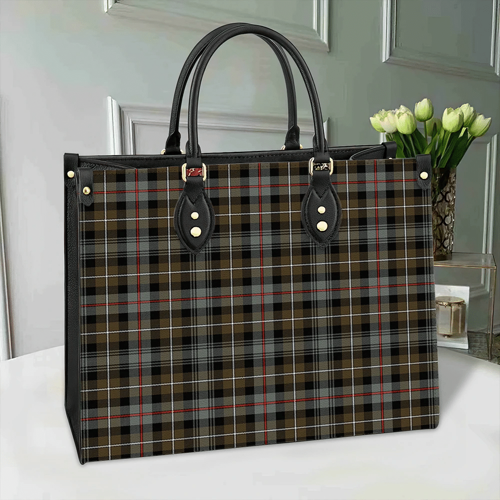 Clan MacKenzie Weathered Tartan Leather Bag LI68 Clan Borthwick Clan MacKenzie   