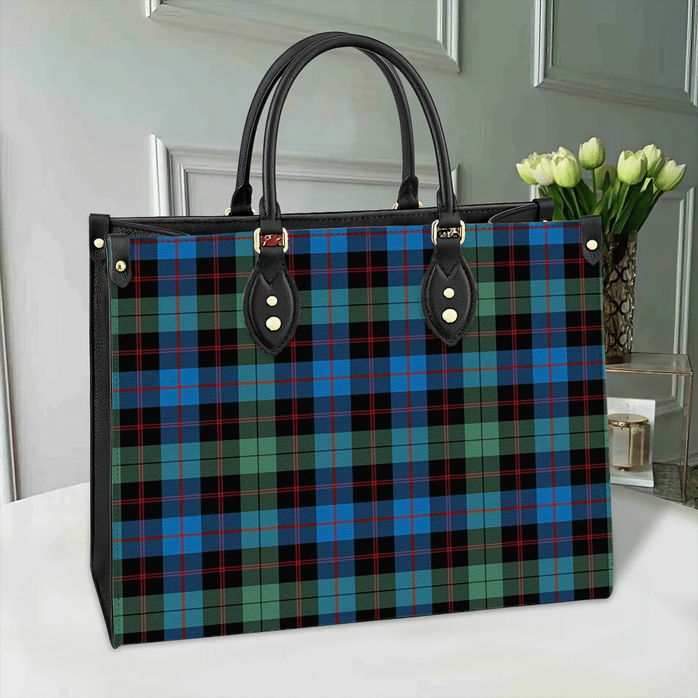 Clan Guthrie Ancient Tartan Leather Bag AE50 Clan Guthrie Tartan Today   