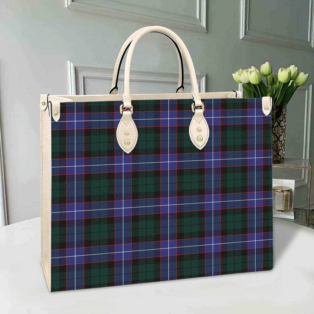 Clan Guthrie Modern Tartan Leather Bag IV72 Clan Guthrie Tartan Today   