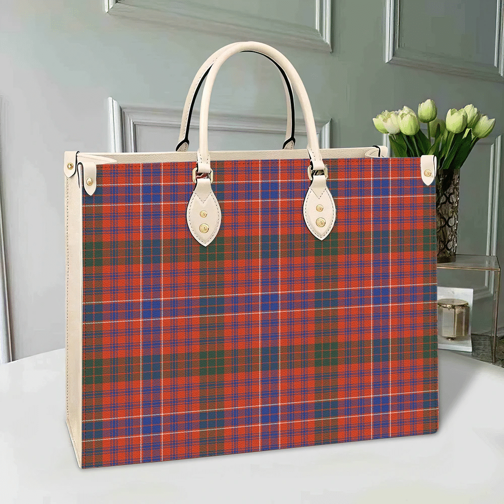 Clan MacRae Ancient Tartan Leather Bag HO32 Clan MacRae Tartan Today   