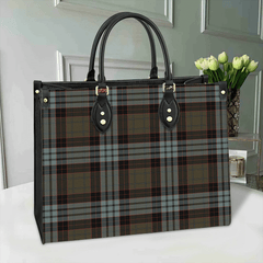 Clan Stewart Old Weathered Tartan Leather Bag MI33 Clan Stewart Tartan Today   