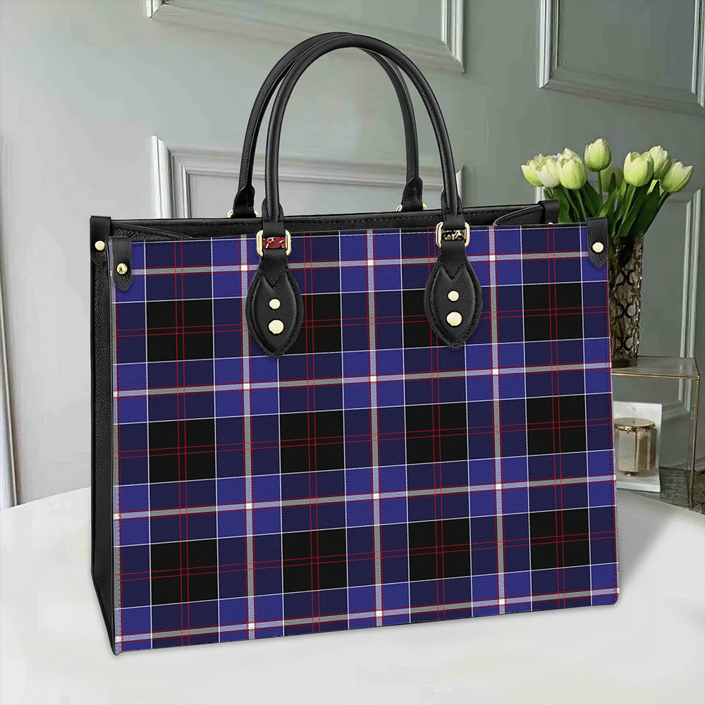 Clan Dunlop Modern Tartan Leather Bag XC70 Clan Dunlop Tartan Today   
