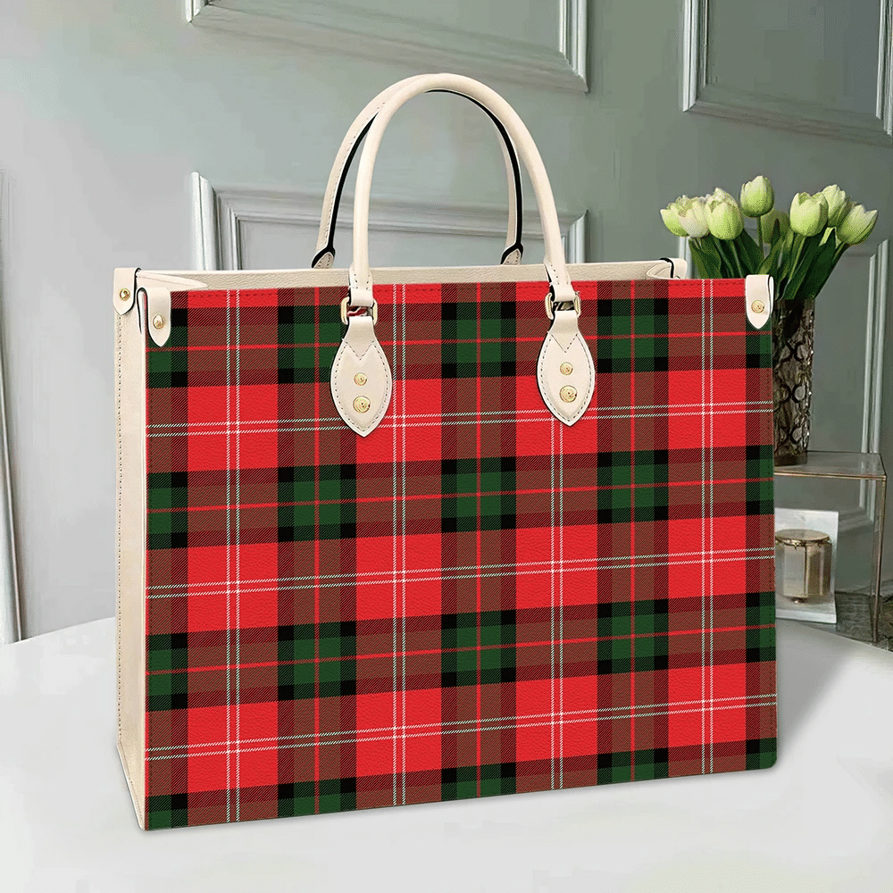 Clan Nesbitt Modern Tartan Leather Bag AV38 Clan Nesbitt Tartan Today   