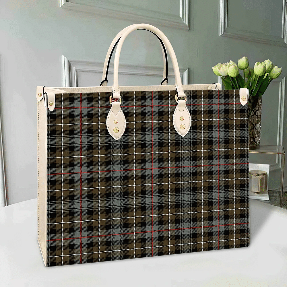 Clan MacKenzie Weathered Tartan Leather Bag LI68 Clan Borthwick Clan MacKenzie   