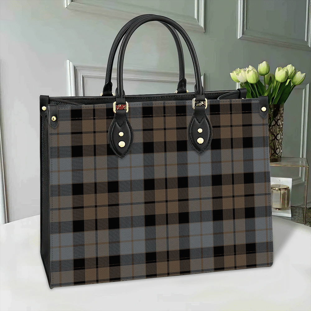 Clan MacKay Weathered Tartan Leather Bag WJ36 Clan MacKay Tartan Today   
