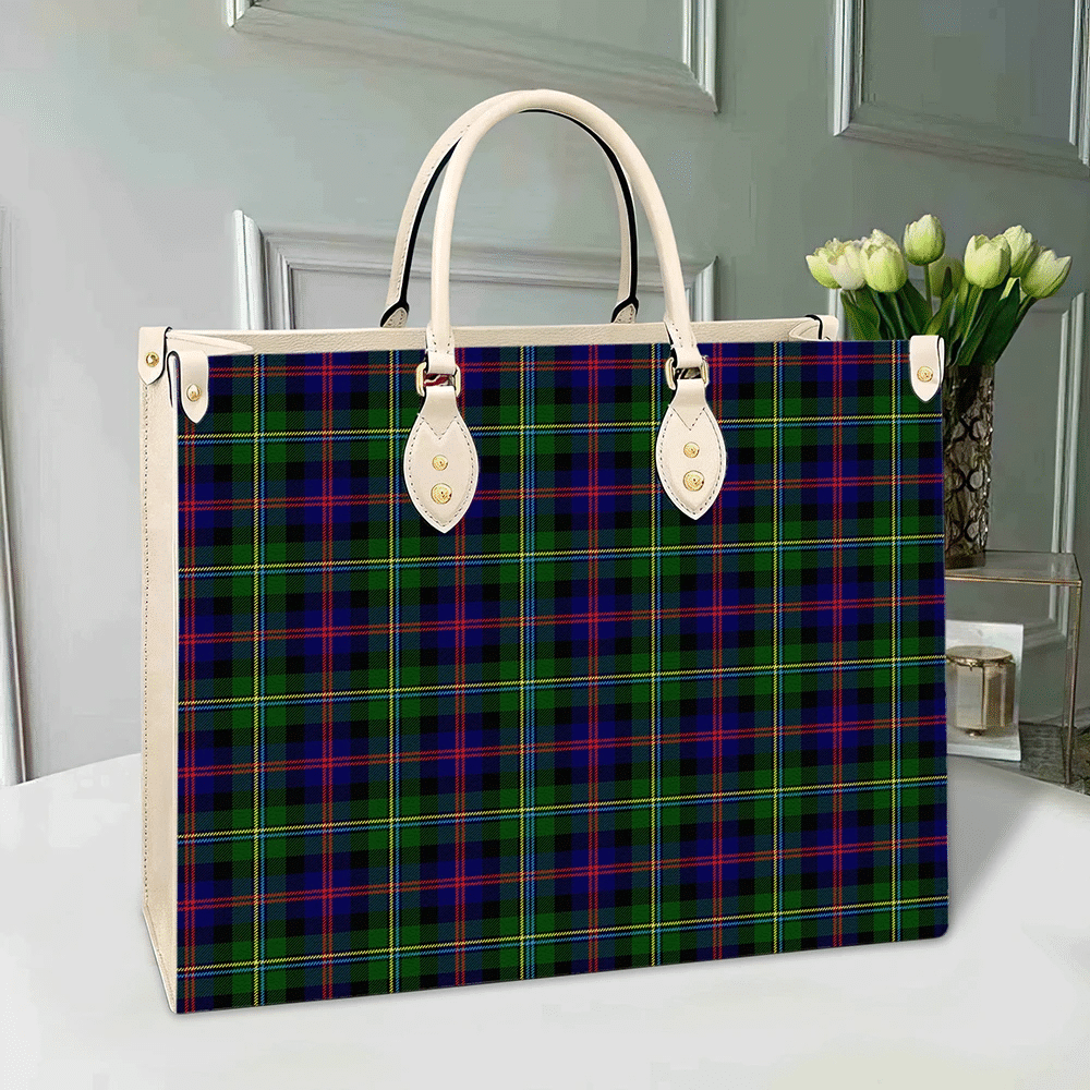 Clan Malcolm Modern Tartan Leather Bag GP23 Clan Malcolm Tartan Today   