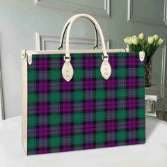 Clan MacArthur Milton Tartan Leather Bag UY46 Clan MacArthur Tartan Today   