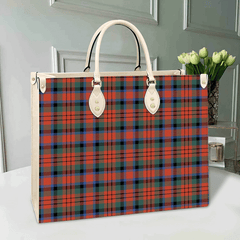 Clan MacDuff Ancient Tartan Leather Bag KD10 Clan MacDuff Tartan Today   