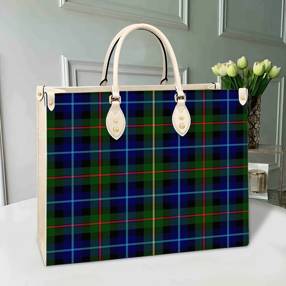 Clan Smith Modern Tartan Leather Bag JF30 Clan Smith Tartan Today   
