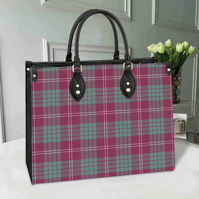 Clan Crawford Ancient Tartan Leather Bag