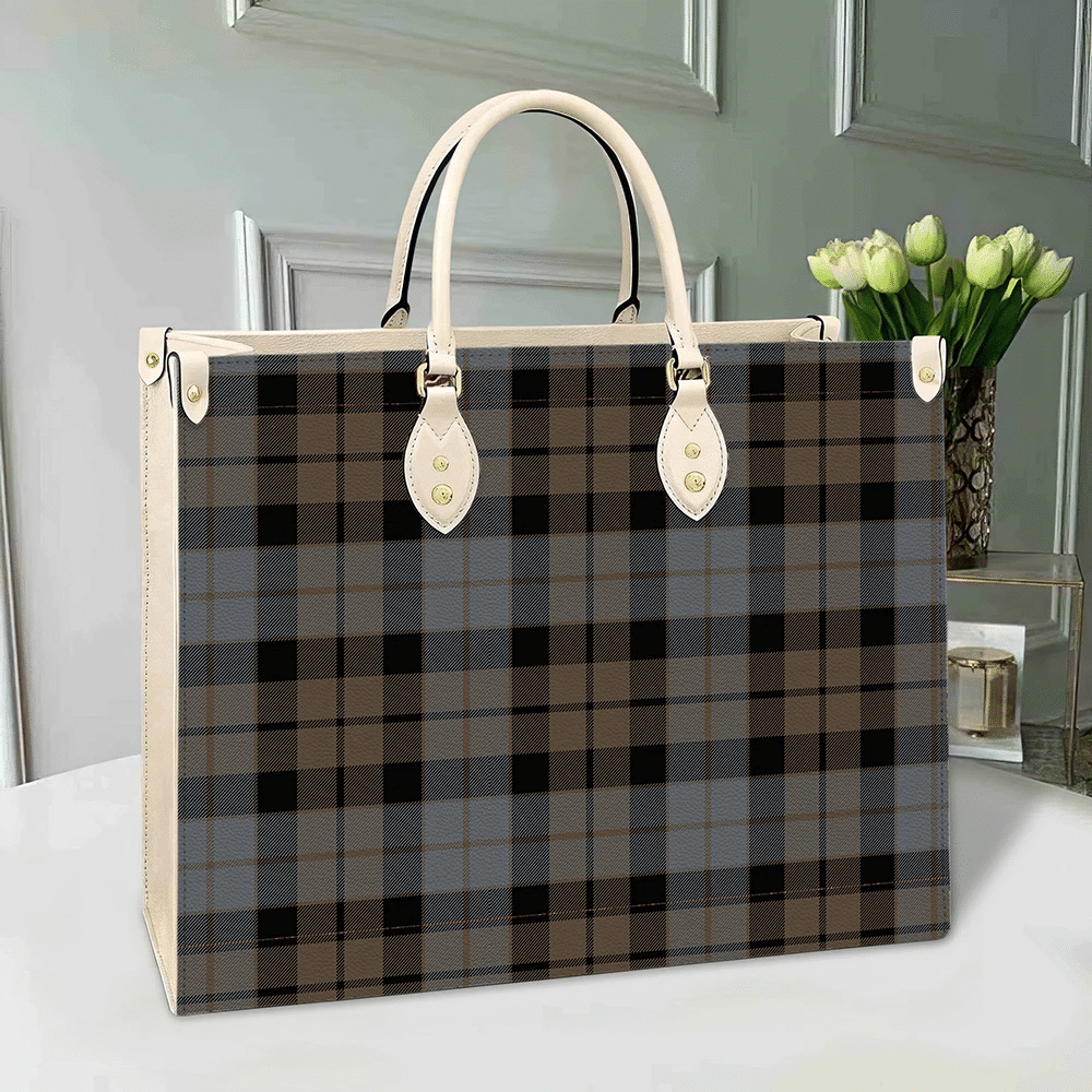 Clan MacKay Weathered Tartan Leather Bag WJ36 Clan MacKay Tartan Today   