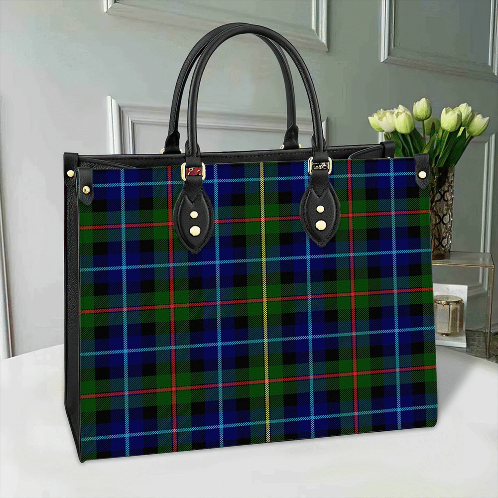 Clan Smith Modern Tartan Leather Bag JF30 Clan Smith Tartan Today   