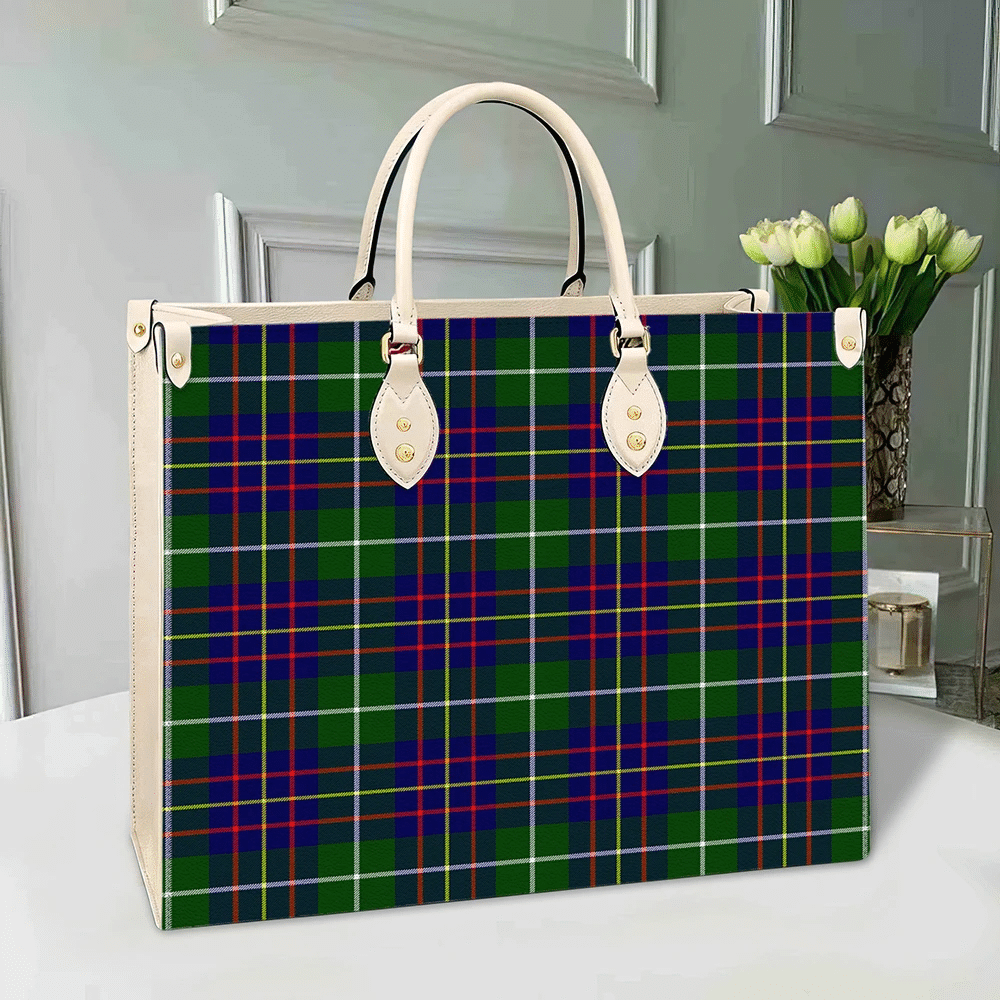 Clan Inglis Modern Tartan Leather Bag IW60 Clan Inglis Tartan Today   